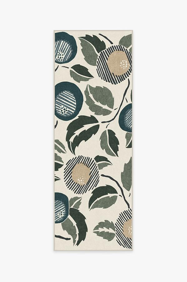 Ruggable Camellia Washable Floral Runner Rug - Jade 2'6x7