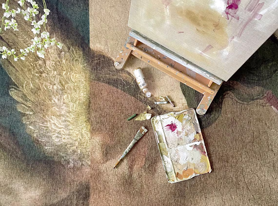 Ruggable Rug while painting - Picture 