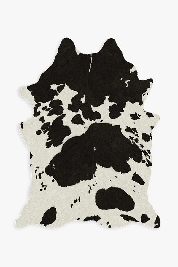 Black & White Faux Cowhide Rug Ruggable