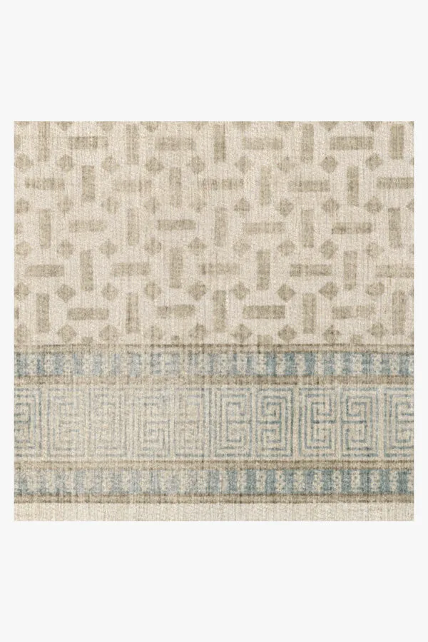 Kairos Ivory & Blue Tufted Rug Ruggable