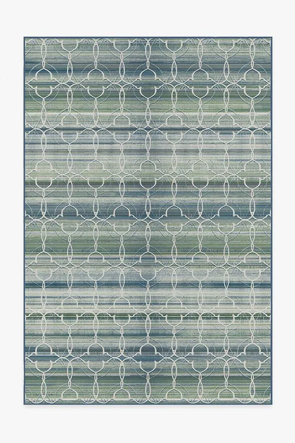 Casablanca Blue Green Rug Ruggable