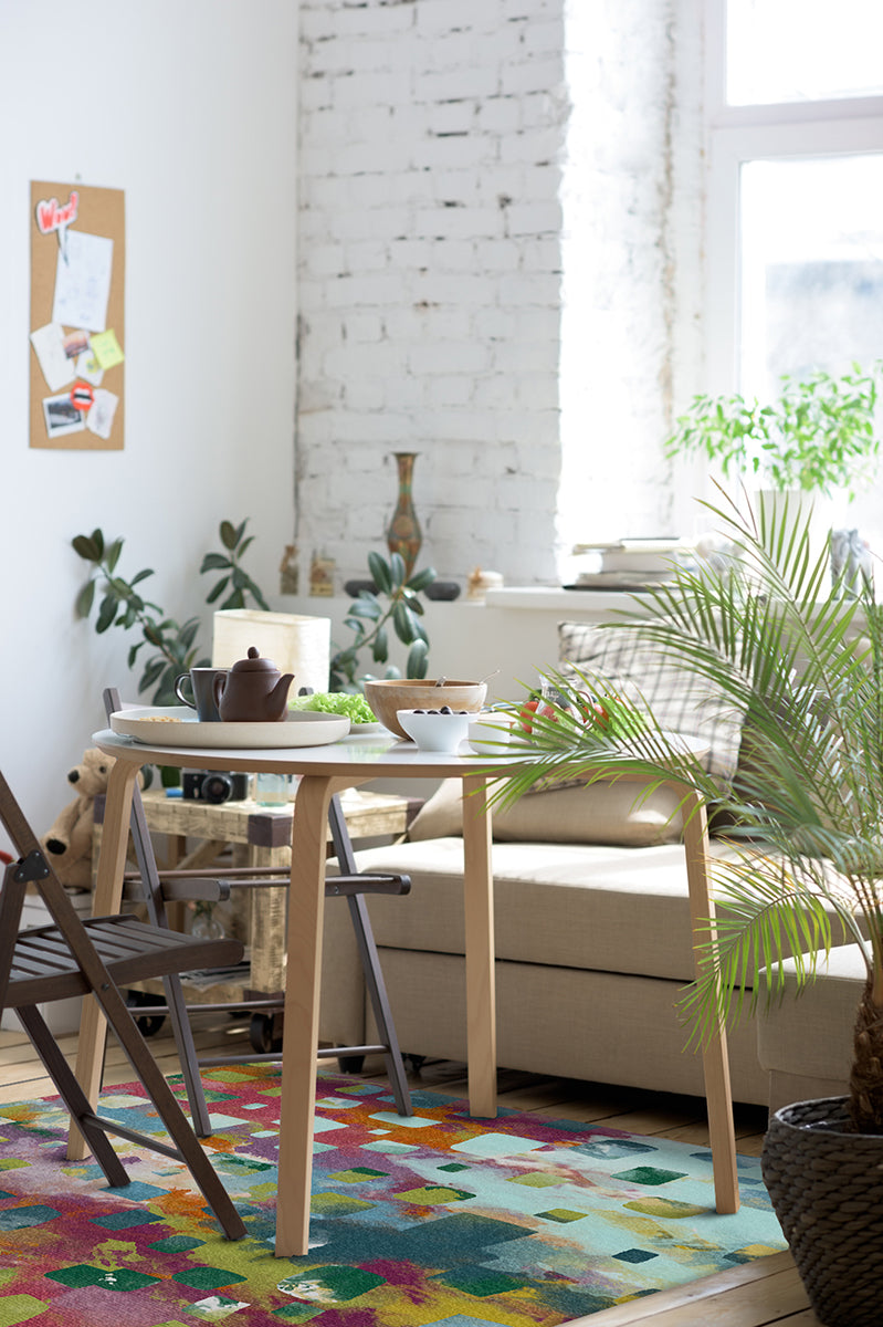 Watercolor Paintwork Multicolor Premium Rug