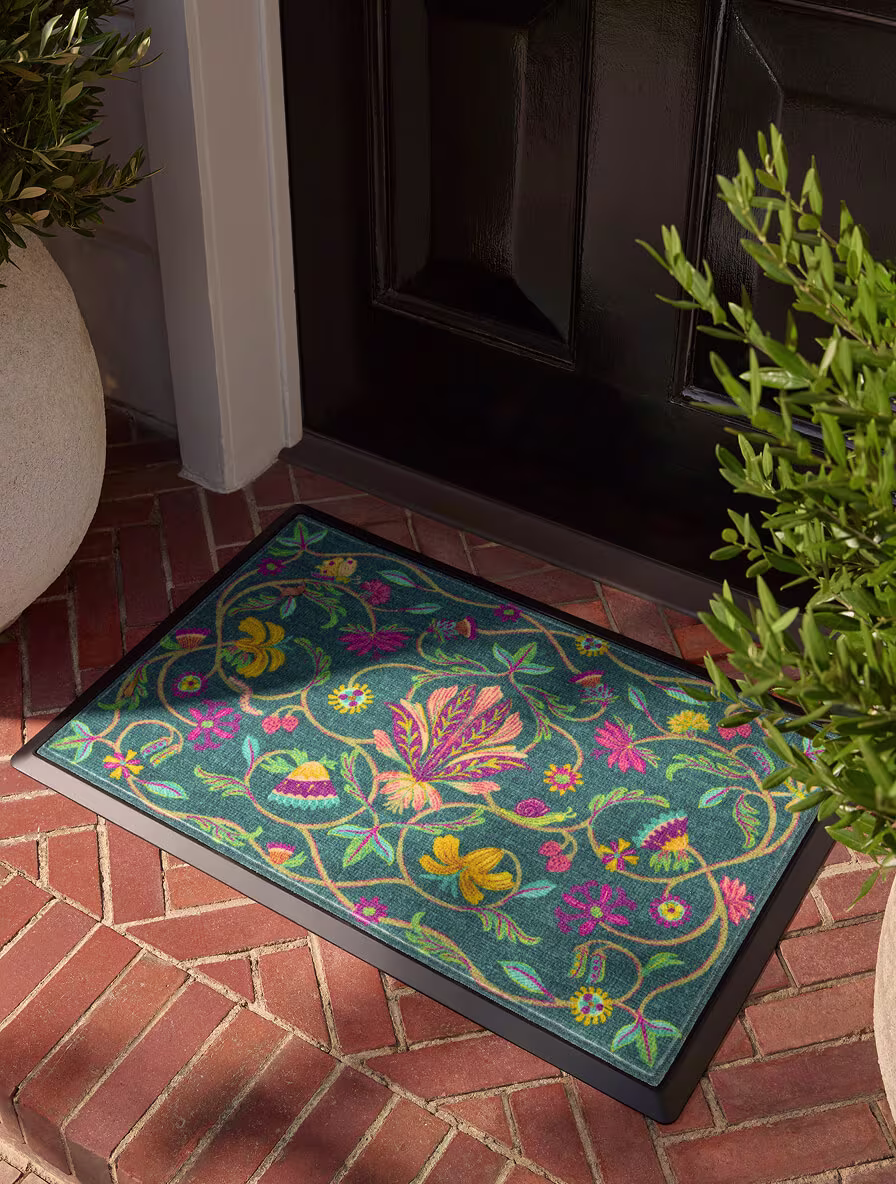 Paillasson Tendril Iris Apfel - Sarcelle