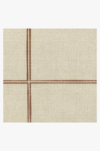Vista Grid Ivory & Rust Tufted Rug | Ruggable