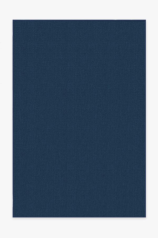 Outdoor Denim Solid Indigo Blue Rug | Ruggable
