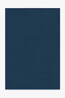 Outdoor Denim Solid Indigo Blue Rug | Ruggable