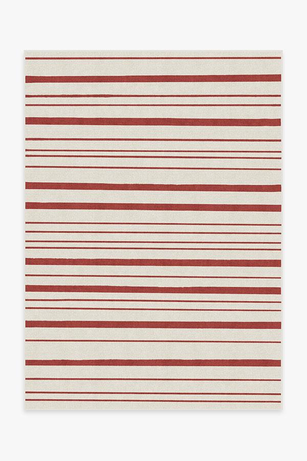 Hudson Stripe Red Tufted Rug | Ruggable