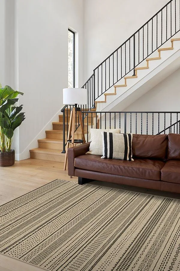 Terra Black & Sand ReJute Rug Ruggable