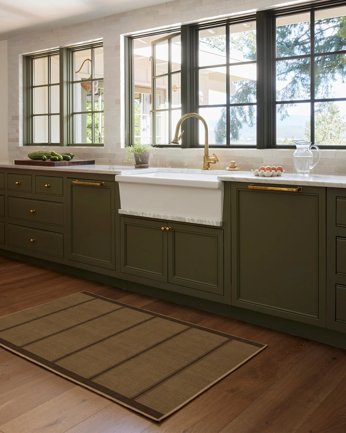 Architectural Digest Harvest Stripe Brown Re-Jute Rug | Ruggable