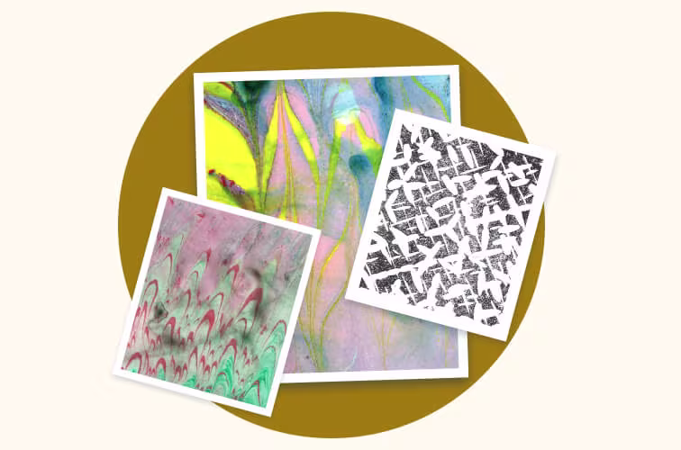 Paintings in a Circular Design background | Ruggable