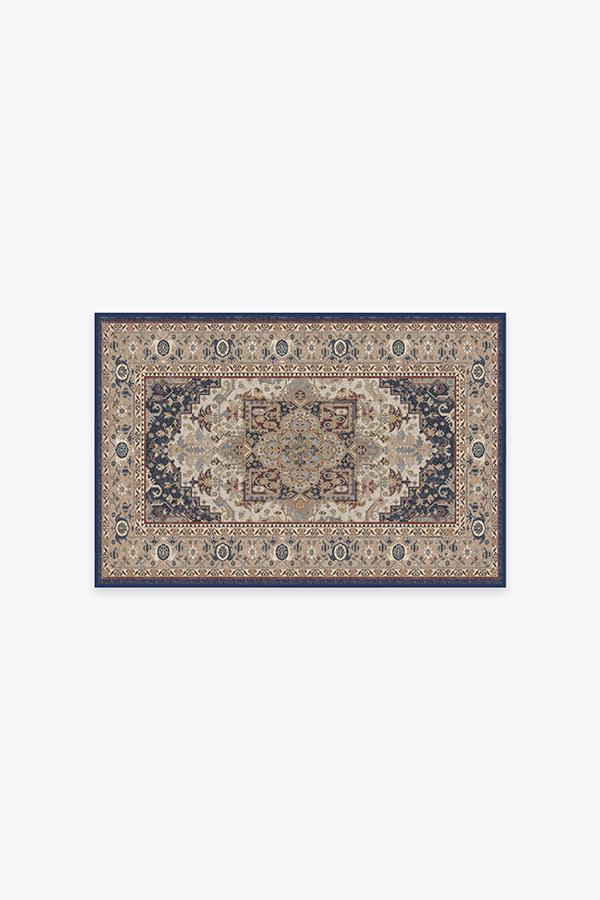 Vintage Heriz Ivory Blue Rug Ruggable