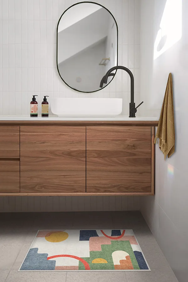 Malta Multicolor Bath Mat Ruggable