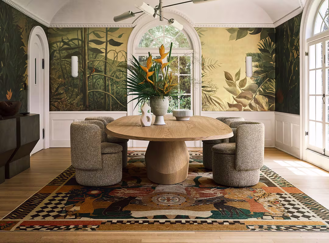 What Colour Rug Goes with Green Walls