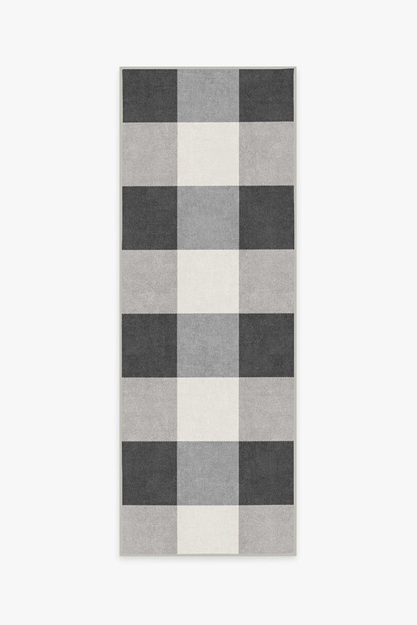 Buffalo Plaid Black White Rug Ruggable