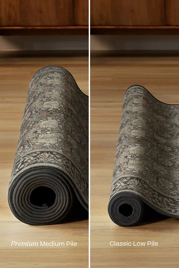 Morris & Co. Honeysuckle & Tulip Dark Wood Tufted Rug Ruggable