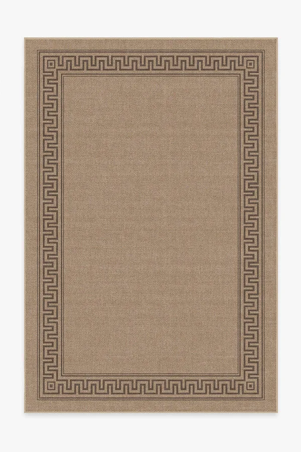 Olympia Border Latte Brown ReJute Rug Ruggable
