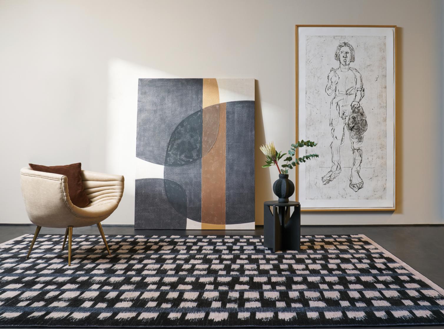 Michael Michalsky Berlin Charcoal & Sand Rug