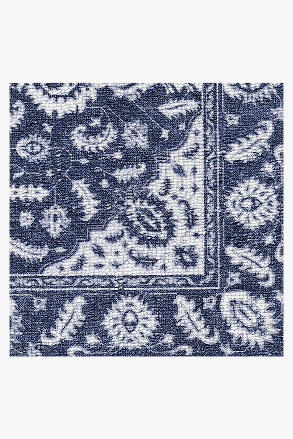 Safiya Navy Blue Bath Mat | Ruggable