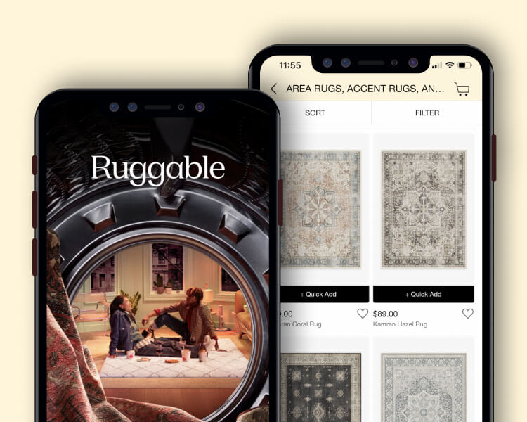 Mobile App Washable Rugs Ruggable