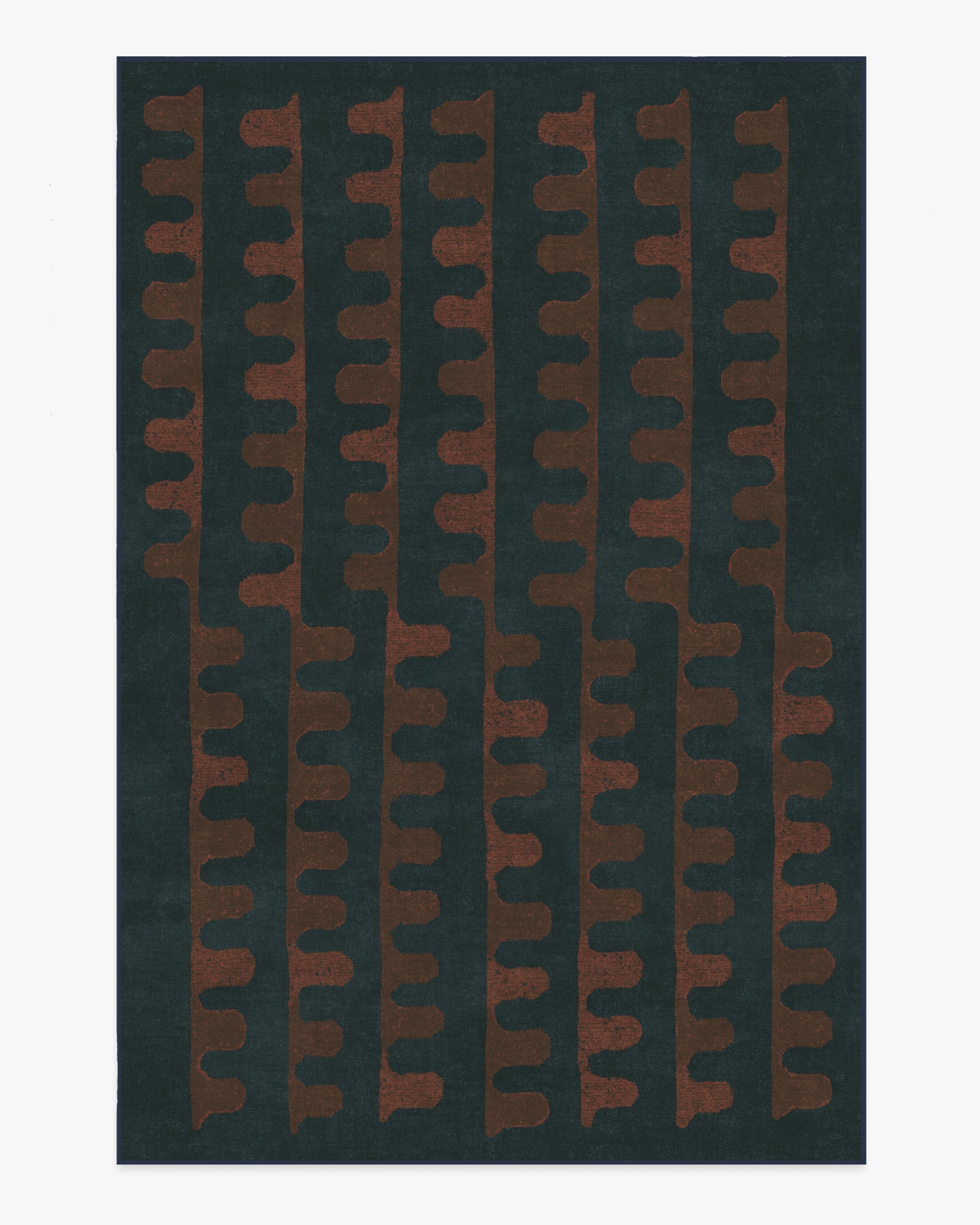 Veza Midnight & Coral Tufted Rug | Ruggable