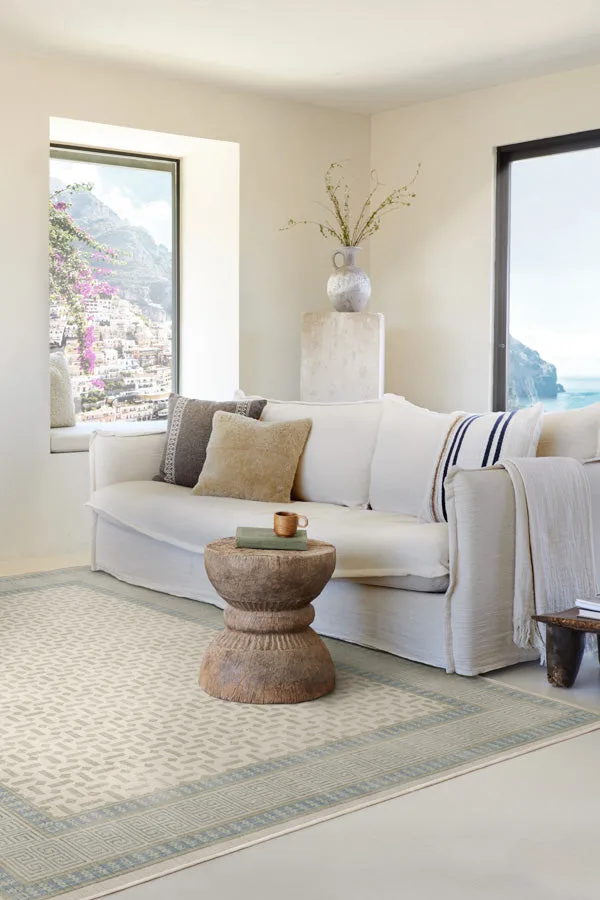 Kairos Ivory & Blue Rug Ruggable