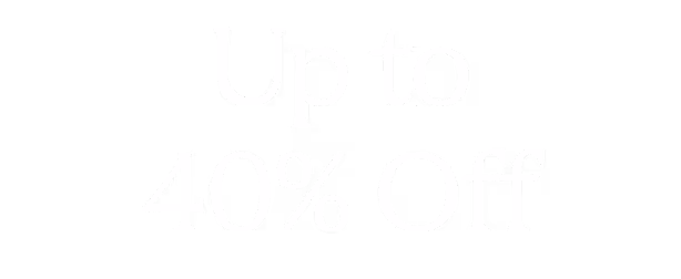 Ruggable Up to 40% Off Text (White) - Desktop