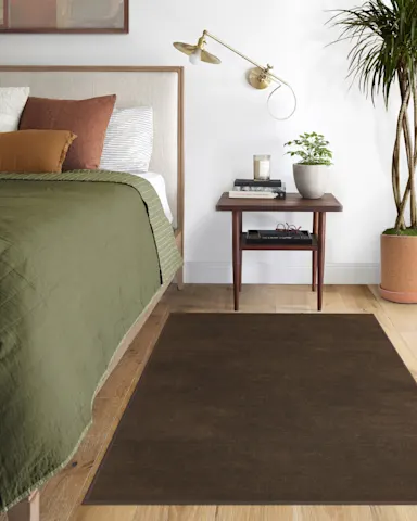 Solid Wood Rug Nico Solid Dark Wood Rug | Ruggable