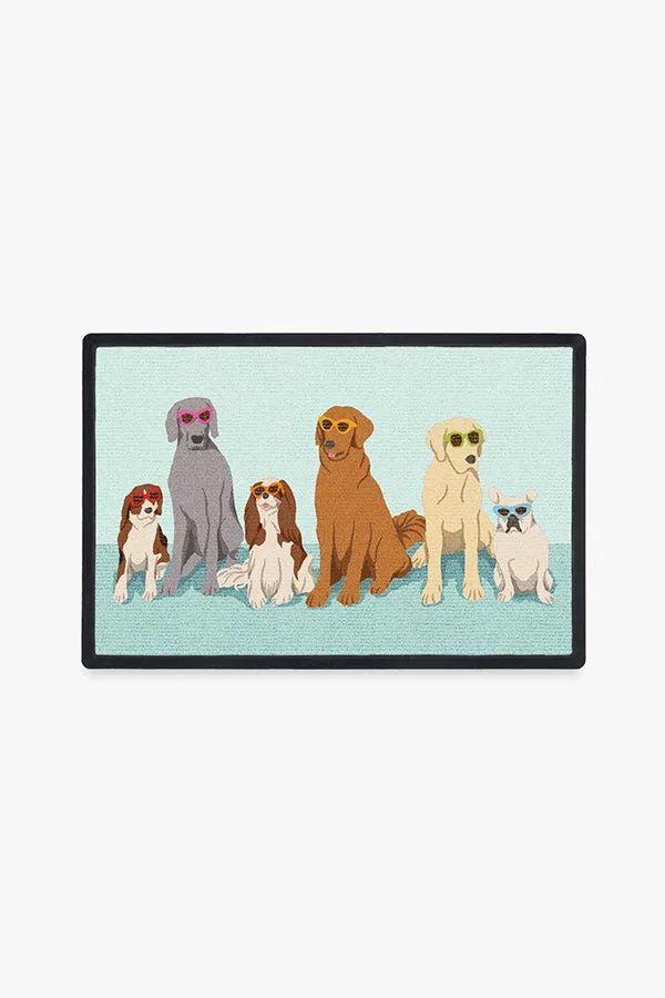 Gray Malin Dog's Day Out Blue Doormat | Ruggable