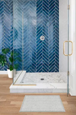 Solid Light Grey Bath Mat | Ruggable