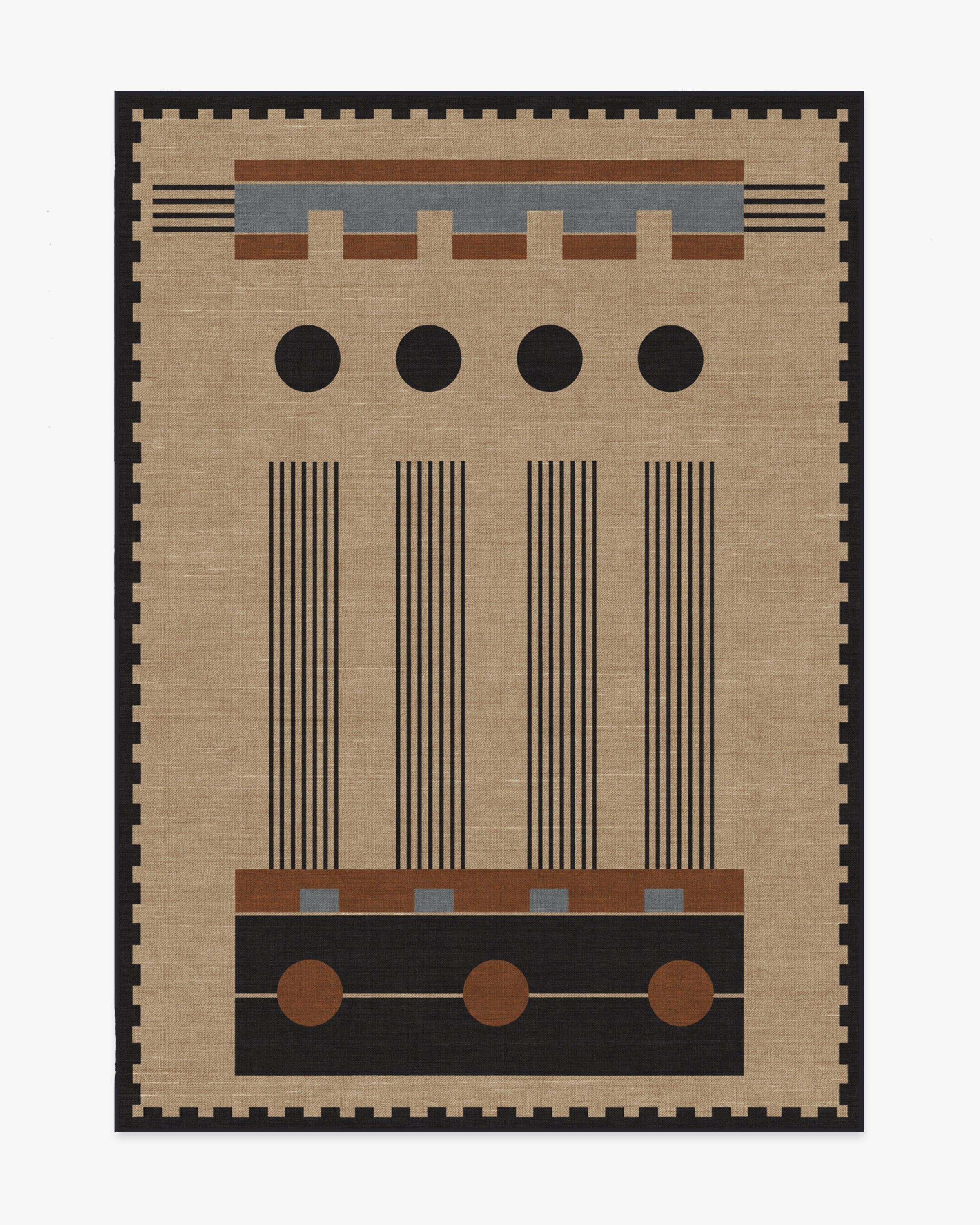 Architectural Digest Kasi Black & Tan Tufted Rug Ruggable