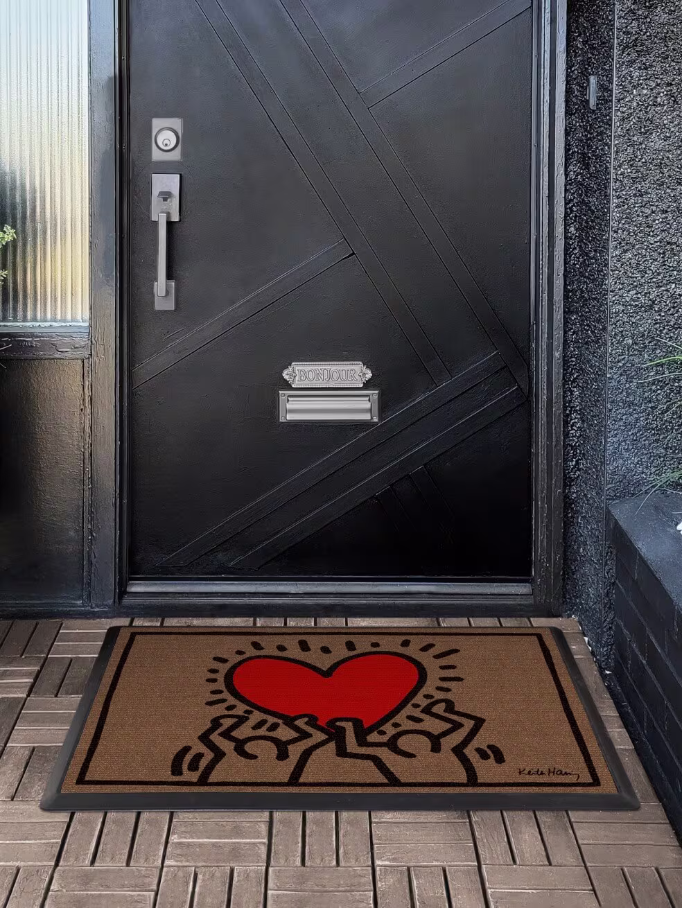Keith Haring Holding Heart Doormat Product Link