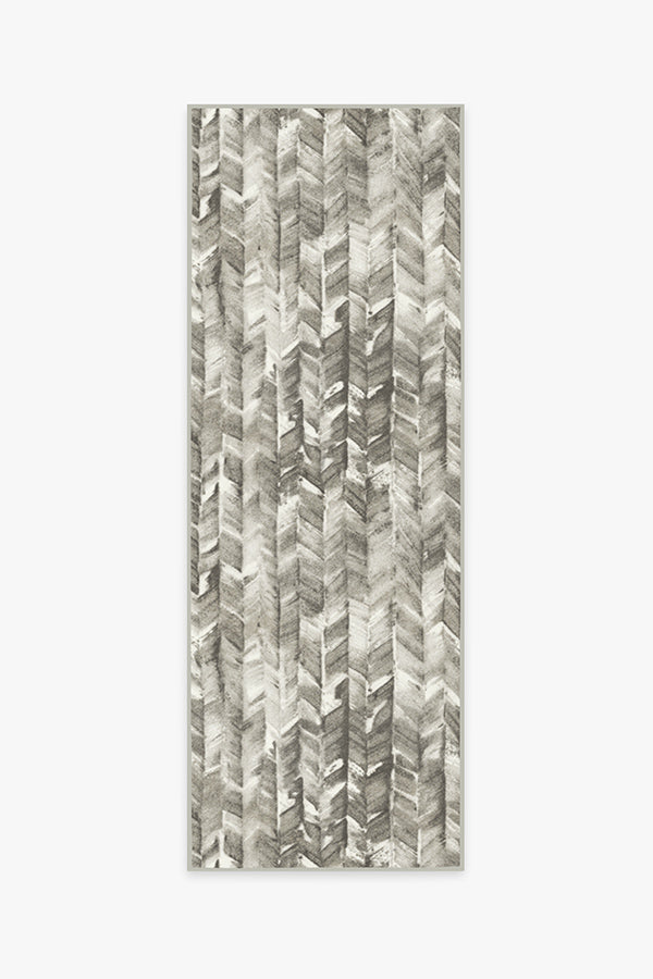 Watercolor Herringbone Cream Rug