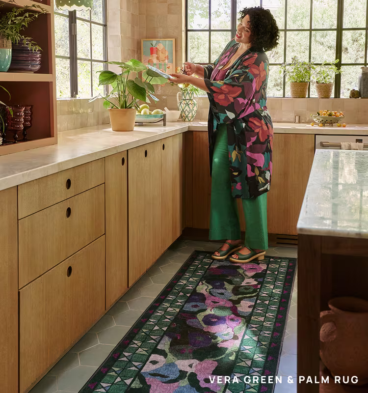 Ruggable Vera Green & Plum Rug by Jungalow - Rugs in Their Natural Habitat (Desktop)