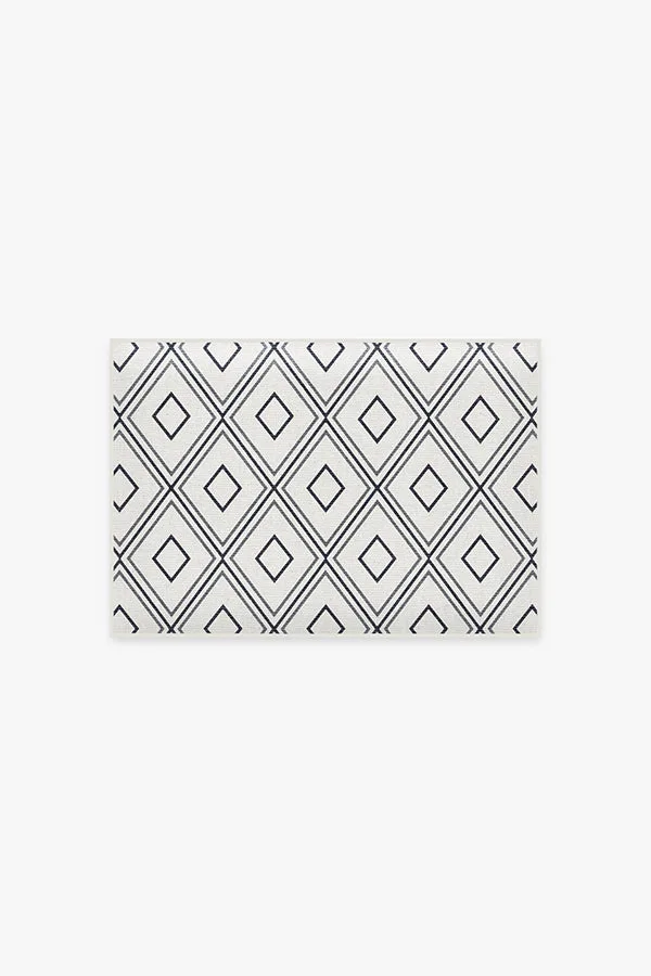 Deca Diamond Black & Cream Bath Mat Ruggable