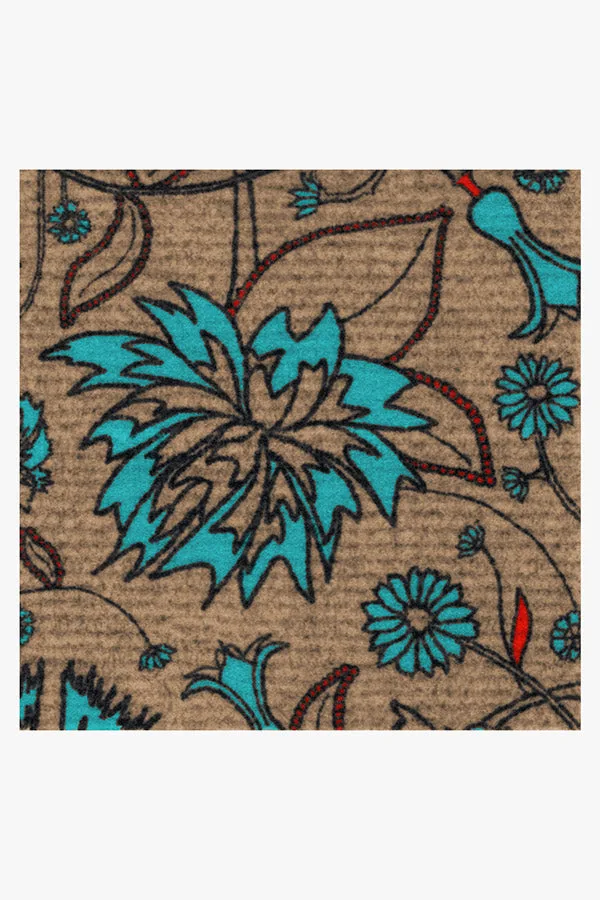 Iris Apfel Spring Has Sprung Turquoise Doormat | Ruggable