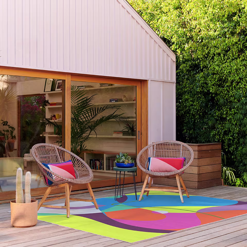 Ruggable Monica Ahanonu Outdoor Mango Multicolor Rug
