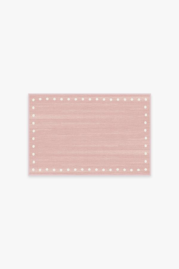 Dot Border Pink Rug | Ruggable