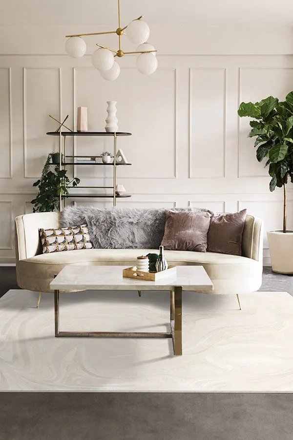 Marble Golden Ivory Rug | Ruggable