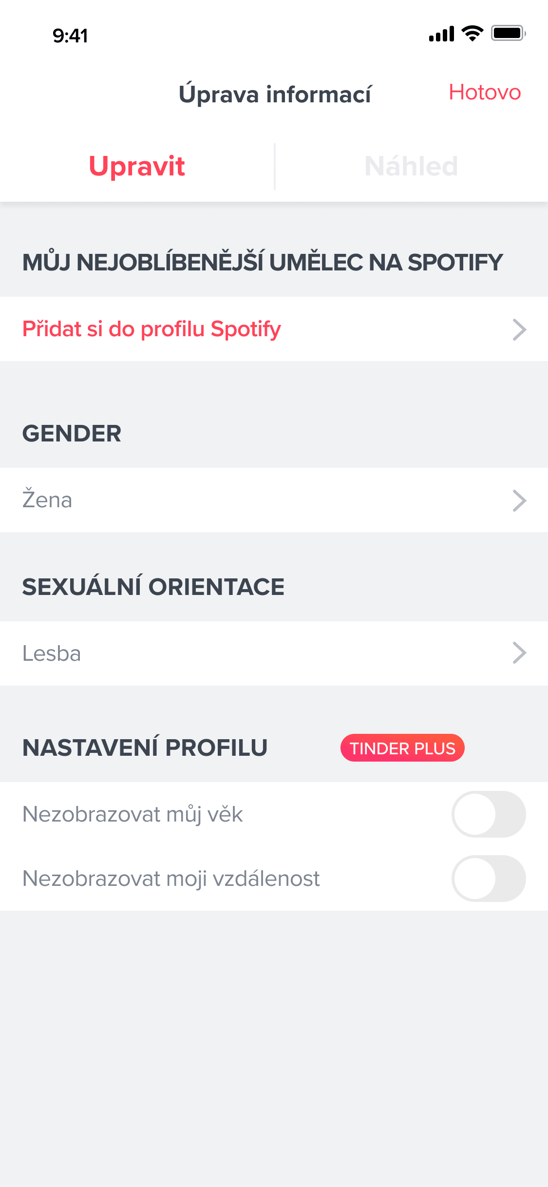 Privacy Profile Settings