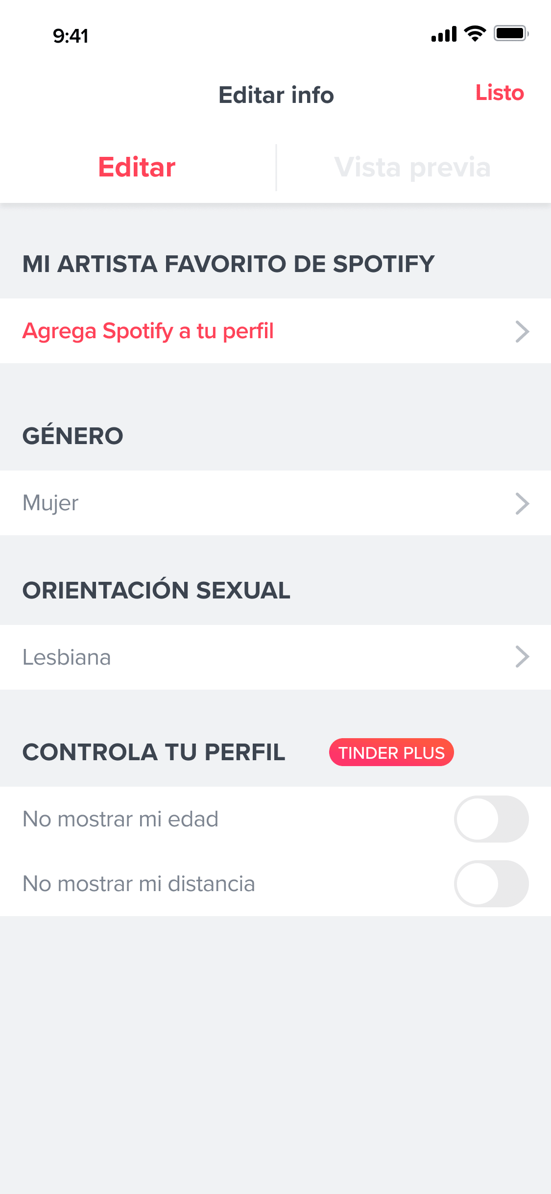 Privacy Profile Settings