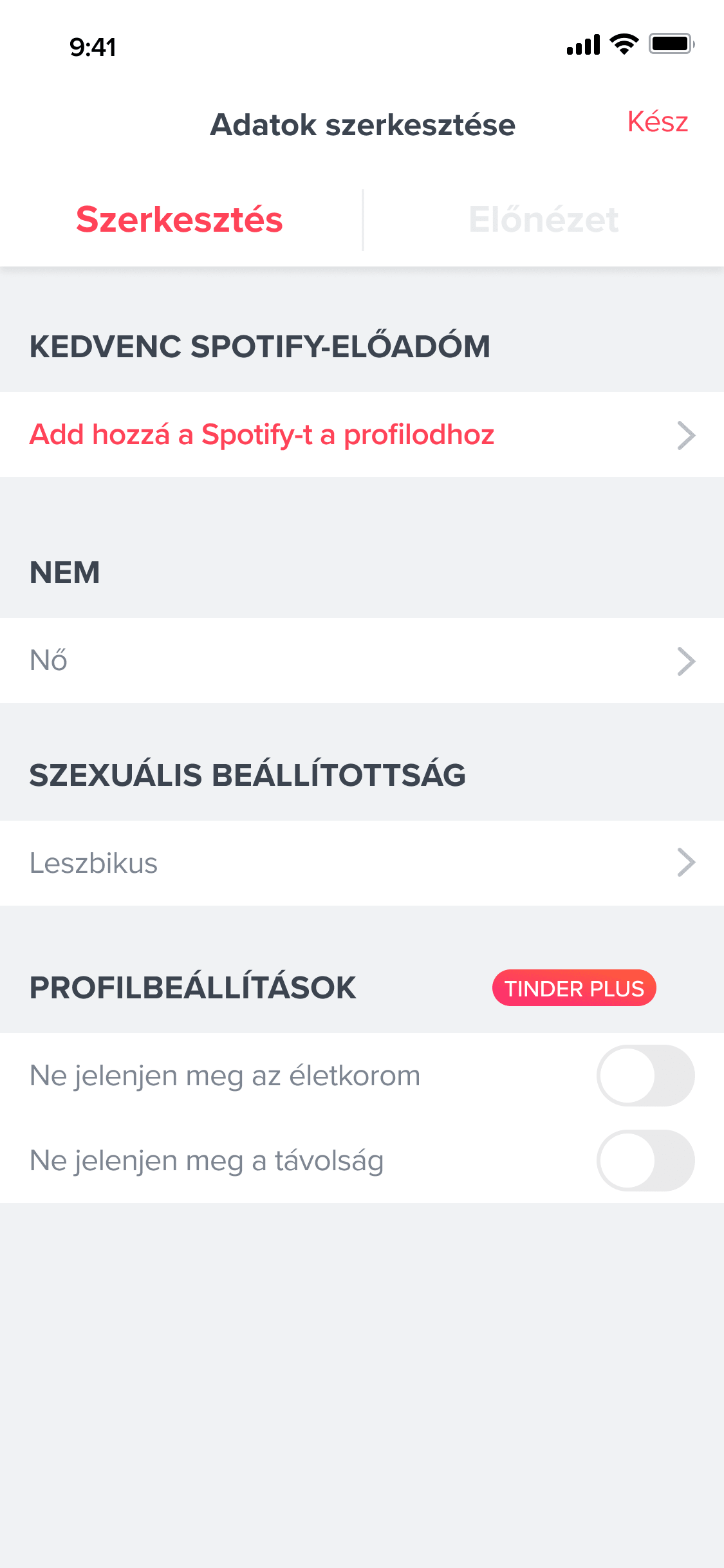 Privacy Profile Settings