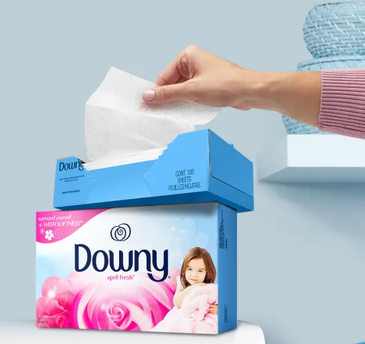 How to use Downy Fabric Softener dryer sheets