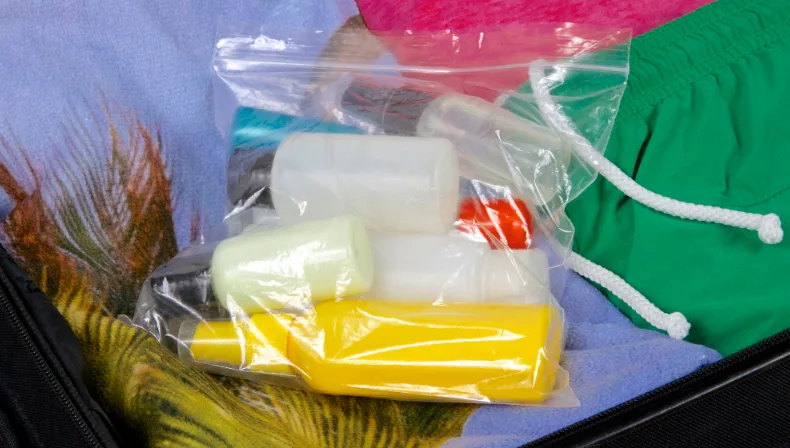 Place the liquids in double lined plastic bags while travelling