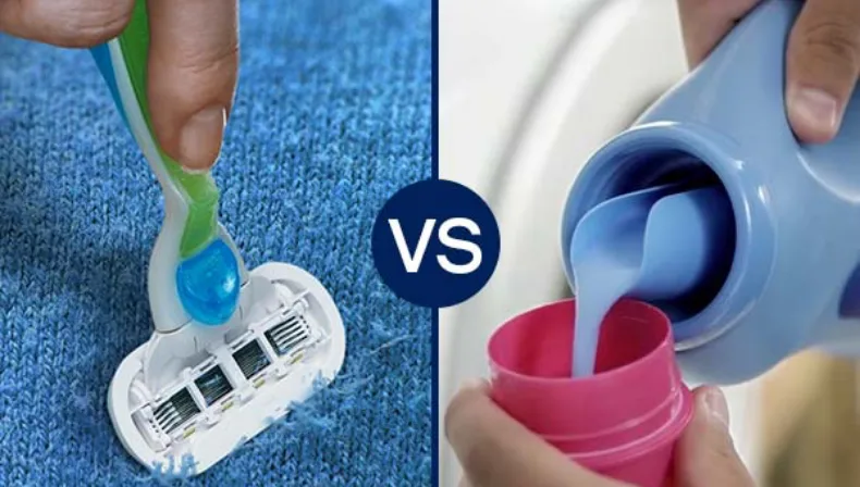 Downy Fabric Conditioner Vs Shaving the pilled sweater to prevent the damage