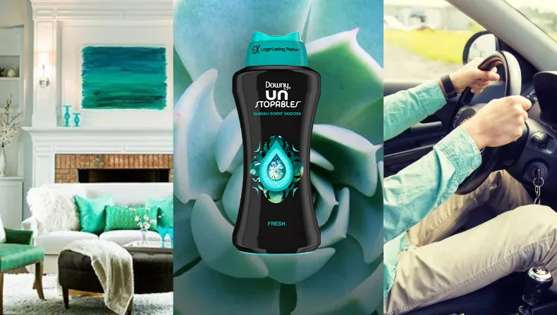 Wash your curtains and cushions with Downy unstopable in wash scent boosters