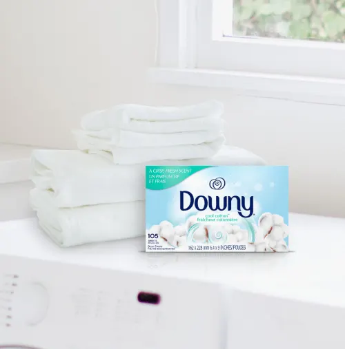 Downy Cool Cotton Scent Fabric Softener Dryer Sheets