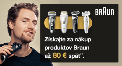 Braun: Kúpte vybrané výrobky Braun a získajte až 80 € späť