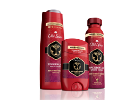 Dva balíčky produktů Old Spice x Tomorrowland