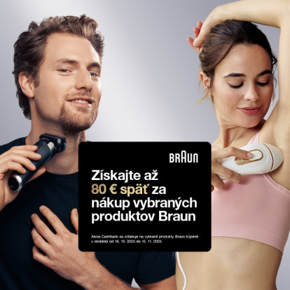 Získajte za nákup výrobkov Braun až 80 € späť