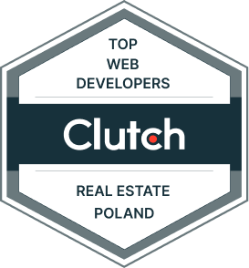 top clutch.co web developers real estate poland badge